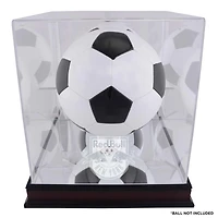 New York Red Bulls Mahogany Team Logo Soccer Ball Display Case