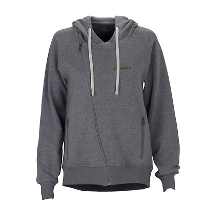 Women's Charcoal Florida A&M Rattlers Fleece Moto Jacket