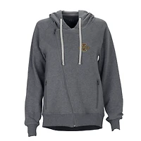Women's Charcoal Iowa State Cyclones Fleece Moto Jacket