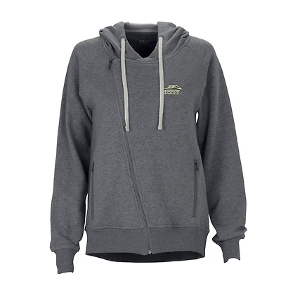 Women's Charcoal St. Bonaventure Bonnies Fleece Moto Jacket