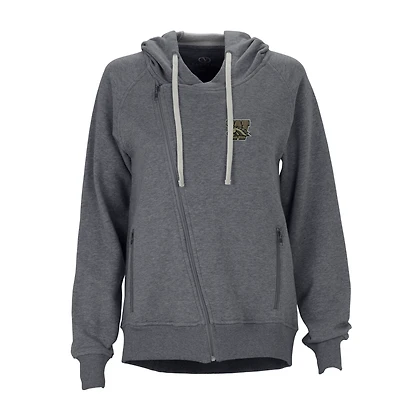 Women's Charcoal Western Michigan Broncos Fleece Moto Jacket