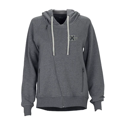 Women's Charcoal Xavier Musketeers Fleece Moto Jacket