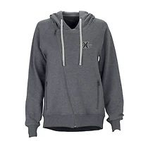 Women's Charcoal Xavier Musketeers Fleece Moto Jacket