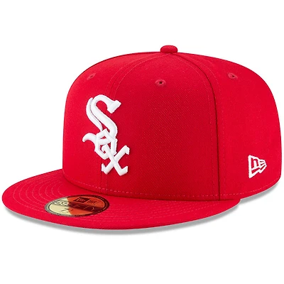 Men's New Era Red Chicago White Sox Fashion Color Basic 59FIFTY Fitted Hat
