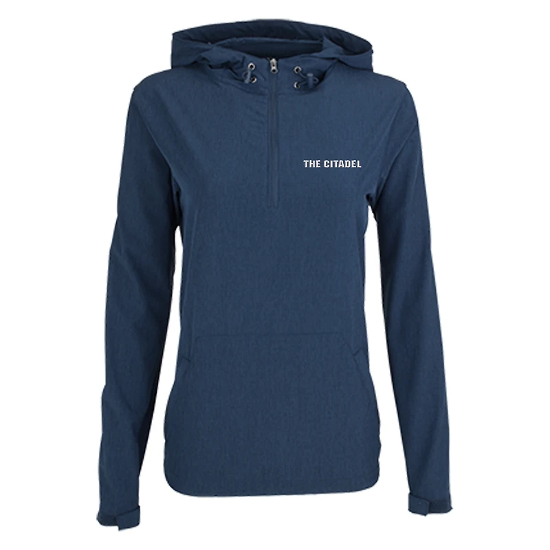 Women's Navy Citadel Bulldogs Pullover Stretch Anorak Jacket