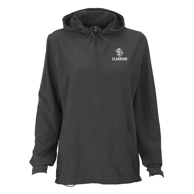 Women's Charcoal Clarkson Golden Knights Pullover Stretch Anorak Jacket