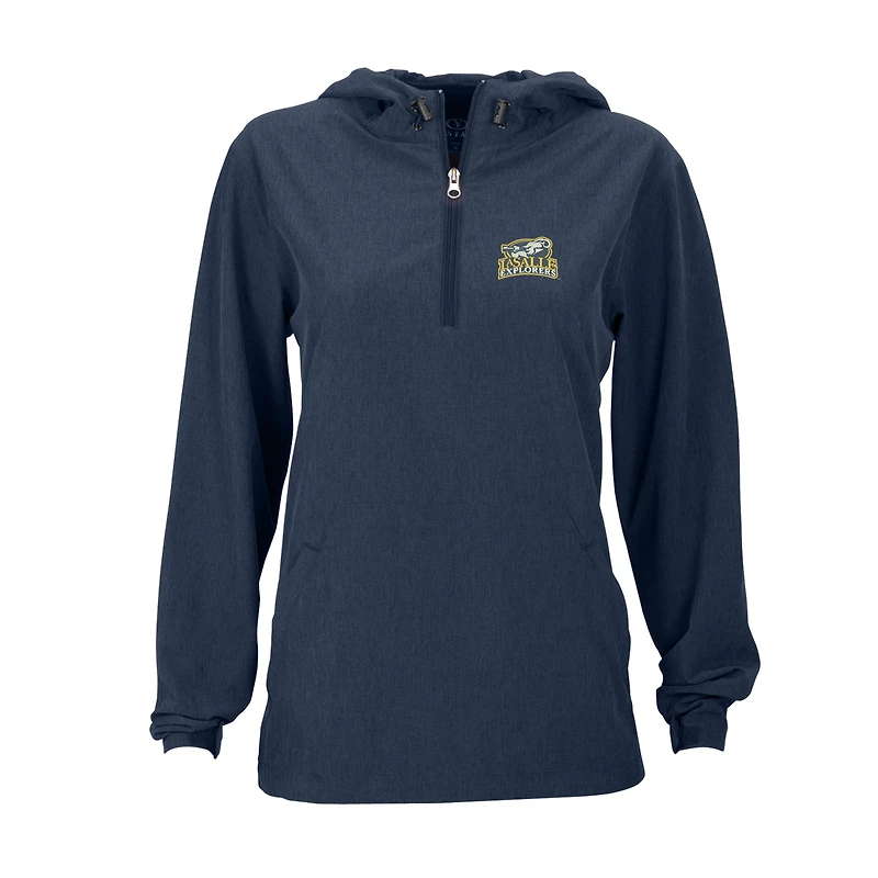 Women's Navy La Salle Explorers Pullover Stretch Anorak Jacket