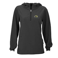Women's Charcoal Southern Miss Golden Eagles Pullover Stretch Anorak Jacket