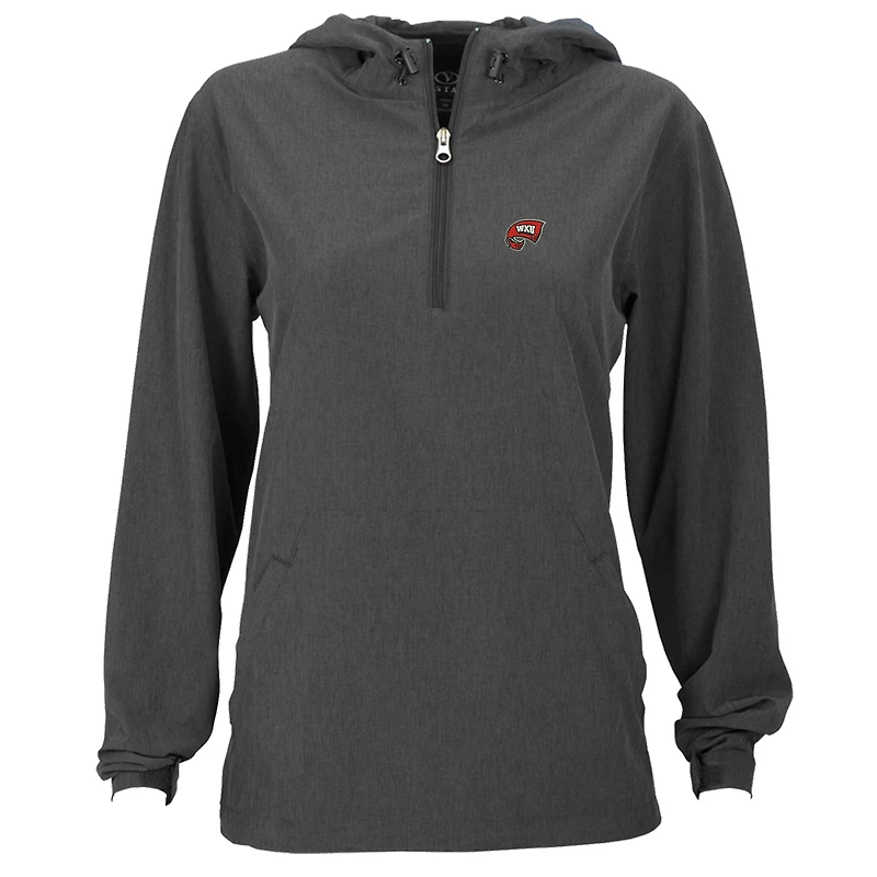 Women's Charcoal Western Kentucky Hilltoppers Pullover Stretch Anorak Jacket
