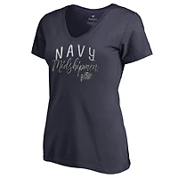 Women's Navy Navy Midshipmen Graceful V-Neck T-Shirt