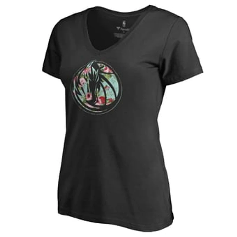 Women's Black Dallas Mavericks Lovely V-Neck T-Shirt