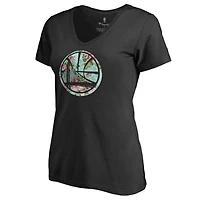 Women's Black Golden State Warriors Lovely V-Neck T-Shirt