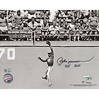 Andre Dawson Chicago Cubs Autographed 8" x 10" Catch at the Wall Photograph with "HOF 2010" Inscription
