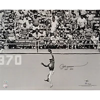 Andre Dawson Chicago Cubs Autographed 16" x 20" Catch at the Wall Photograph with "HOF 2010" Inscription