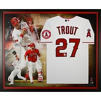 Mike Trout Los Angeles Angels Framed Autographed Nike White Authentic Jersey Collage
