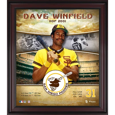 Dave Winfield San Diego Padres Framed 15" x 17" Hall of Fame Career Profile