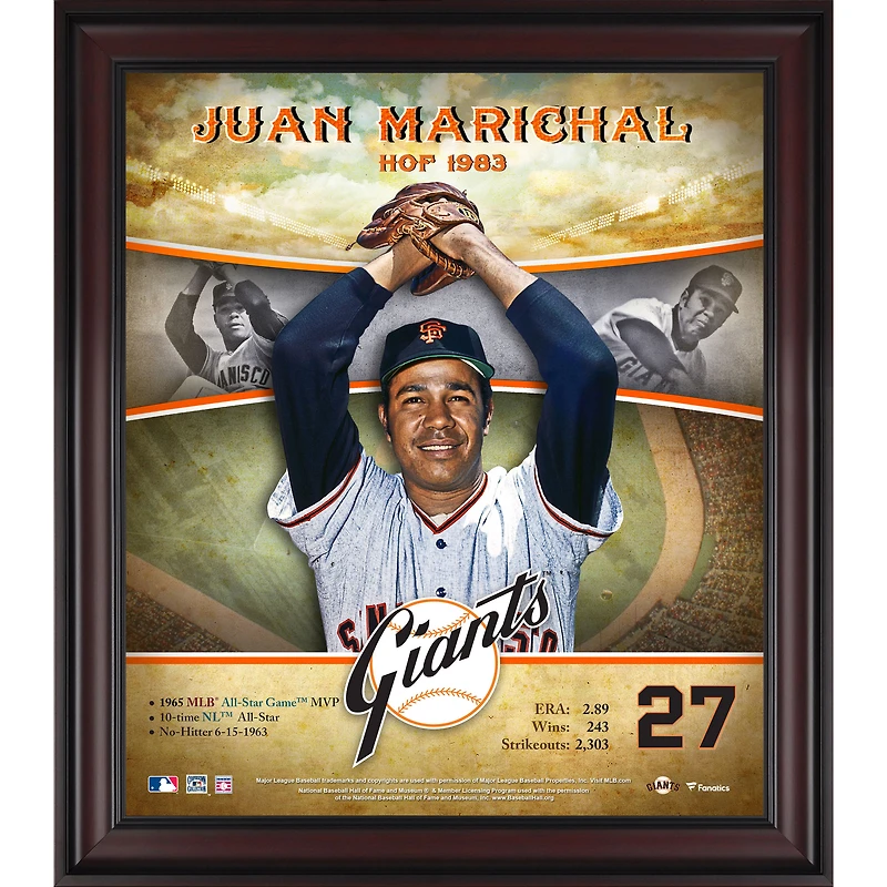Juan Marichal San Francisco Giants Framed 15" x 17" Hall of Fame Career Profile