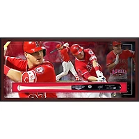 Mike Trout Los Angeles Angels Framed Autographed Old Hickory Game Model Bat Collage Shadowbox
