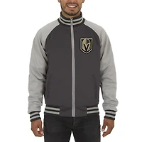 Men's JH Design Gray Vegas Golden Knights Reversible Track Jacket