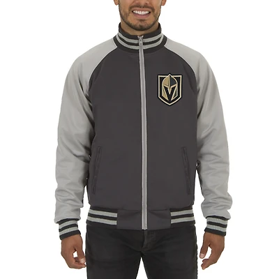Men's JH Design Gray Vegas Golden Knights Reversible Track Jacket