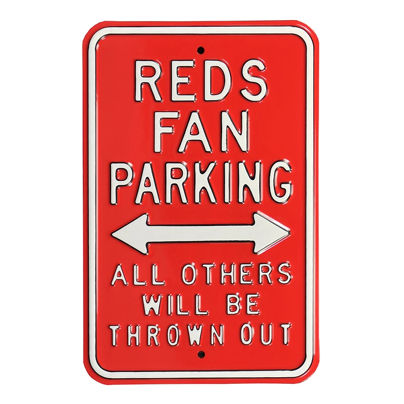 Cincinnati Reds 12" x 18" Steel Parking Sign