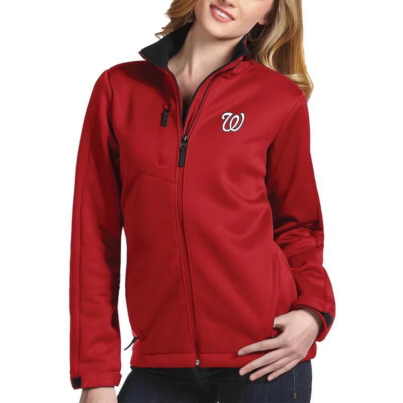 Women's Antigua Red Washington Nationals Traverse Jacket