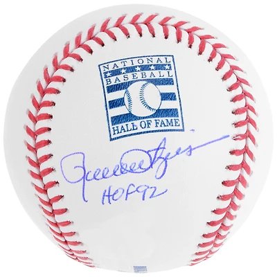 Rollie Fingers Athletics Autographed Hall of Fame Logo Baseball with "HOF 92" Inscription