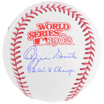 Ozzie Smith St. Louis Cardinals Autographed 1982 World Series Logo Baseball with "82 WS Champs" Inscription