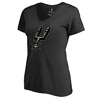 Women's Black San Antonio Spurs Cloak Camo V-Neck T-Shirt