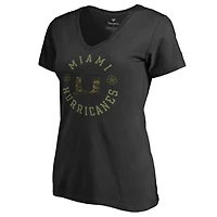 Women's Black Miami Hurricanes Liberty T-Shirt