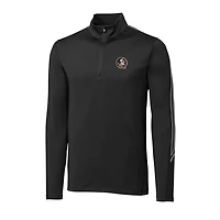 Men's Cutter & Buck Black Florida State Seminoles DryTec Pennant Sport Half-Zip Pullover Jacket