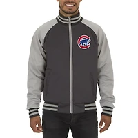 Men's JH Design Gray Chicago Cubs Reversible Track Jacket