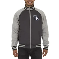 Men's JH Design Gray Tampa Bay Rays Reversible Track Jacket
