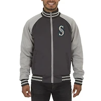 Men's JH Design Gray Seattle Mariners Reversible Track Jacket