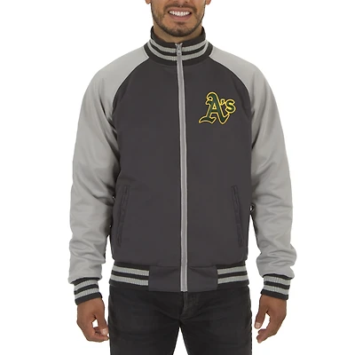 Men's JH Design Gray Athletics Reversible Track Jacket