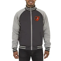Men's JH Design Gray Baltimore Orioles Reversible Track Jacket