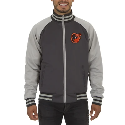 Men's JH Design Gray Baltimore Orioles Reversible Track Jacket