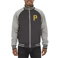 Men's JH Design Gray Pittsburgh Pirates Reversible Track Jacket