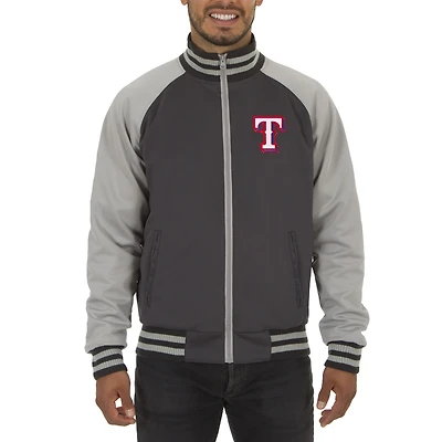Men's JH Design Gray Texas Rangers Reversible Track Jacket