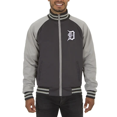 Men's JH Design Gray Detroit Tigers Reversible Track Jacket