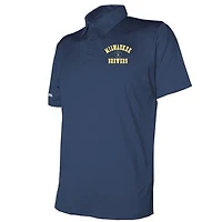 Men's Stitches Navy Milwaukee Brewers Polo