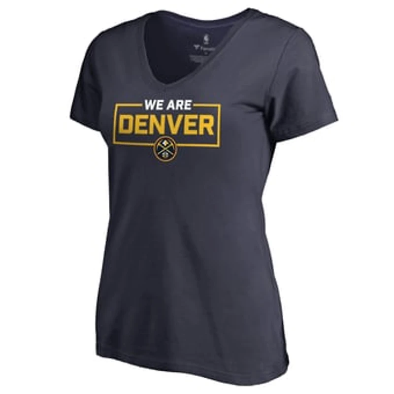 Women's Navy Denver Nuggets We Are Iconic Collection V-Neck T-Shirt