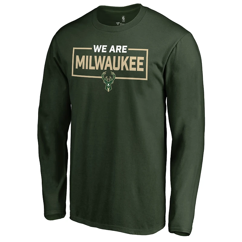 Men's Green Milwaukee Bucks We Are Iconic Collection Long Sleeve T-Shirt