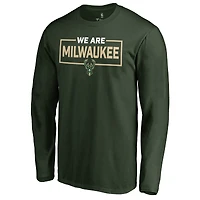 Men's Green Milwaukee Bucks We Are Iconic Collection Long Sleeve T-Shirt