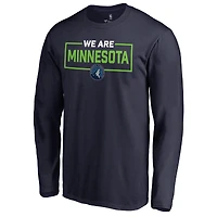Men's Navy Minnesota Timberwolves We Are Iconic Collection Long Sleeve T-Shirt