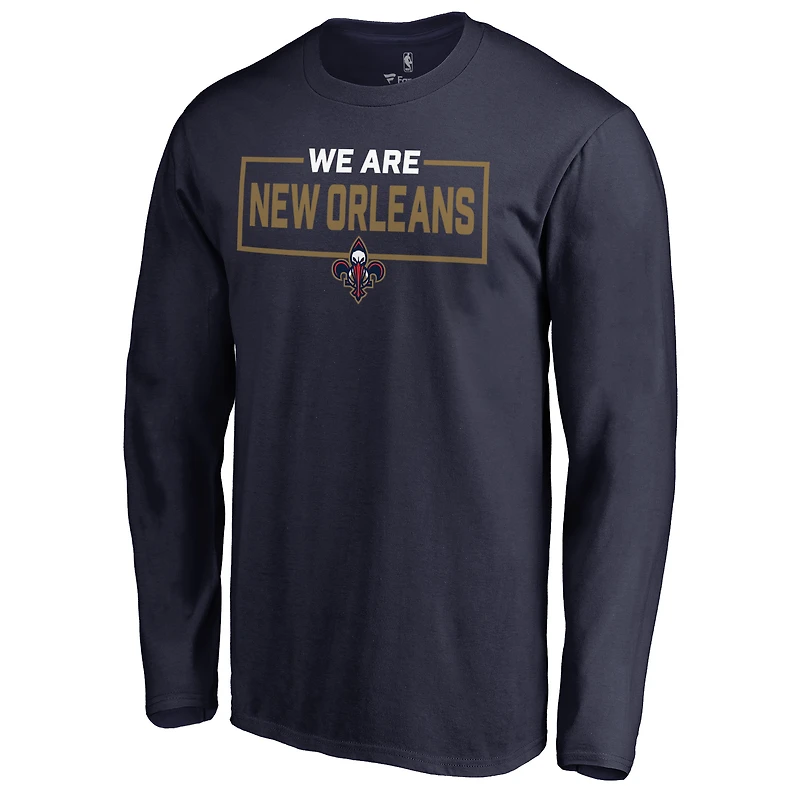 Men's Navy New Orleans Pelicans We Are Iconic Collection Long Sleeve T-Shirt