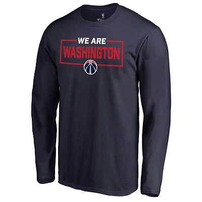Men's Navy Washington Wizards We Are Iconic Collection Long Sleeve T-Shirt