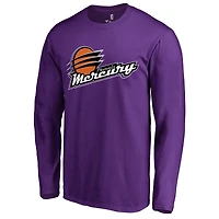 Men's Purple Phoenix Mercury Primary Logo Long Sleeve T-Shirt