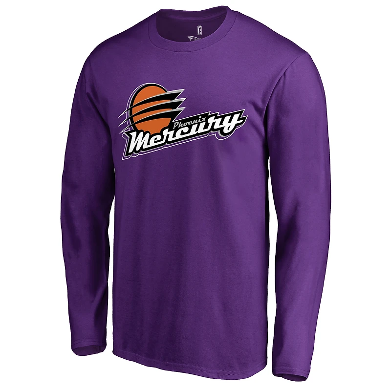 Men's Purple Phoenix Mercury Primary Logo Long Sleeve T-Shirt