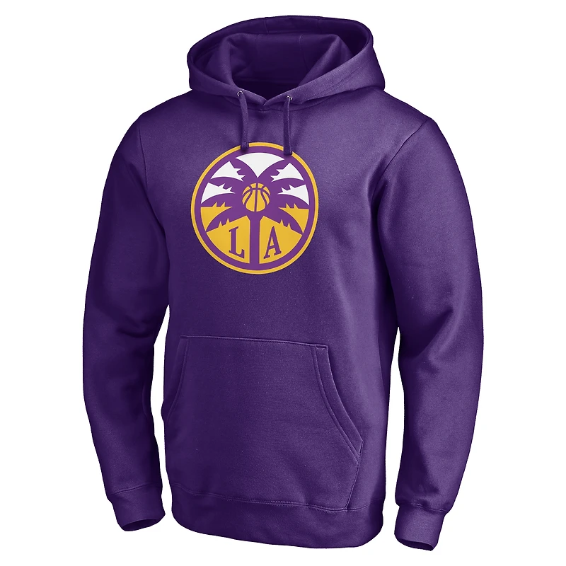 Men's Purple Los Angeles Sparks Primary Logo Pullover Hoodie